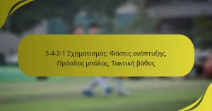 3-4-2-1 Σχηματισμός: Φάσεις ανάπτυξης, Πρόοδος μπάλας, Τακτική βάθος